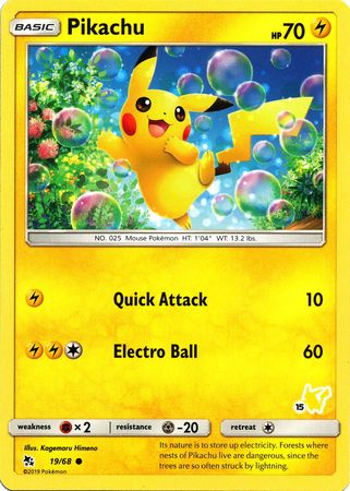 Pikachu (19/68) (Pikachu Stamp #15) [Battle Academy 2020] | Exor Games New Glasgow