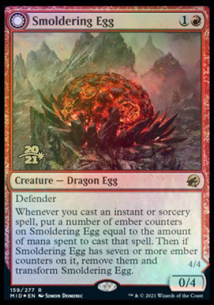 Smoldering Egg // Ashmouth Dragon [Innistrad: Midnight Hunt Prerelease Promos] | Exor Games New Glasgow