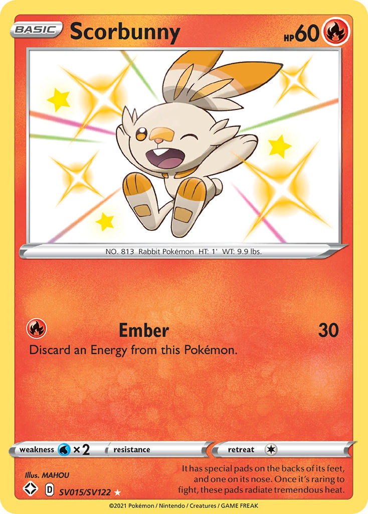 Scorbunny (SV015/SV122) [Sword & Shield: Shining Fates] | Exor Games New Glasgow