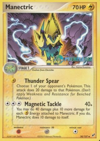 Manectric EX (38/107) (Deoxys Prerelease Promo) [Nintendo: Black Star Promos] | Exor Games New Glasgow