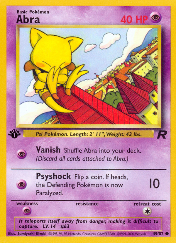 Abra (49/82) [Team Rocket 1st Edition] | Exor Games New Glasgow