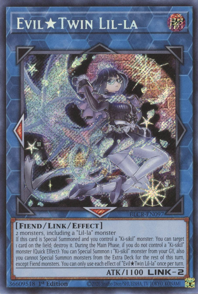 Evil Twin Lil-la [BLCR-EN097] Secret Rare | Exor Games New Glasgow