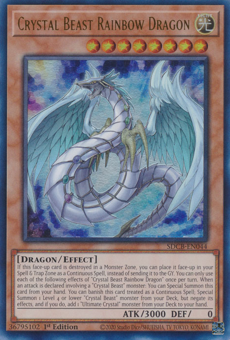 Crystal Beast Rainbow Dragon [SDCB-EN044] Ultra Rare | Exor Games New Glasgow