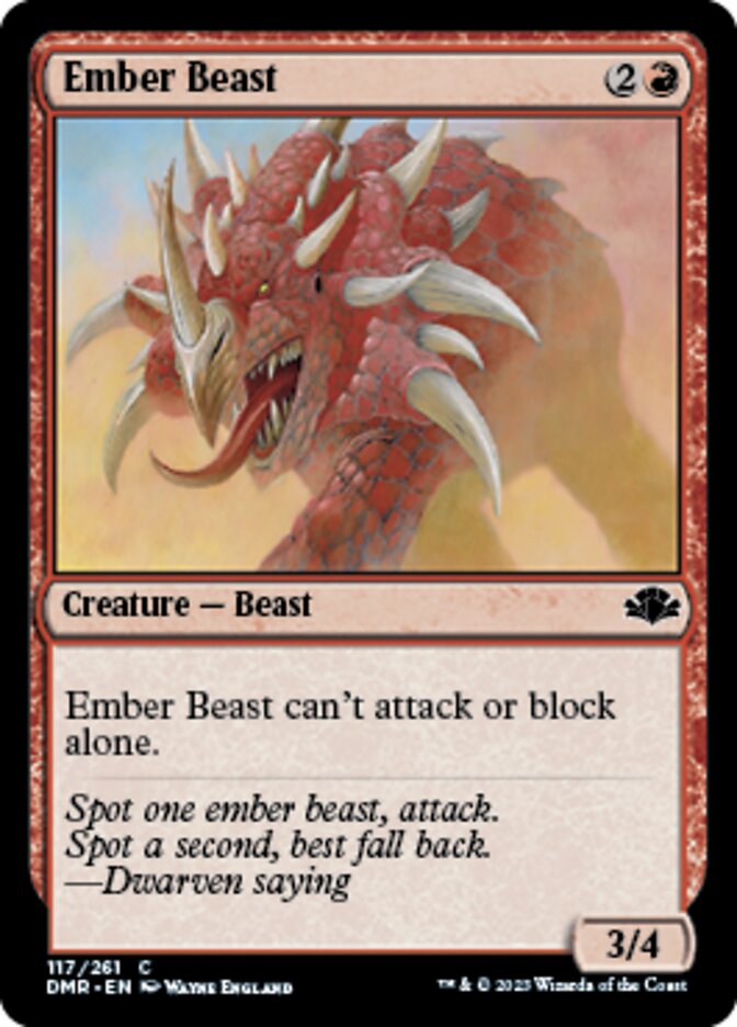 Ember Beast [Dominaria Remastered] | Exor Games New Glasgow