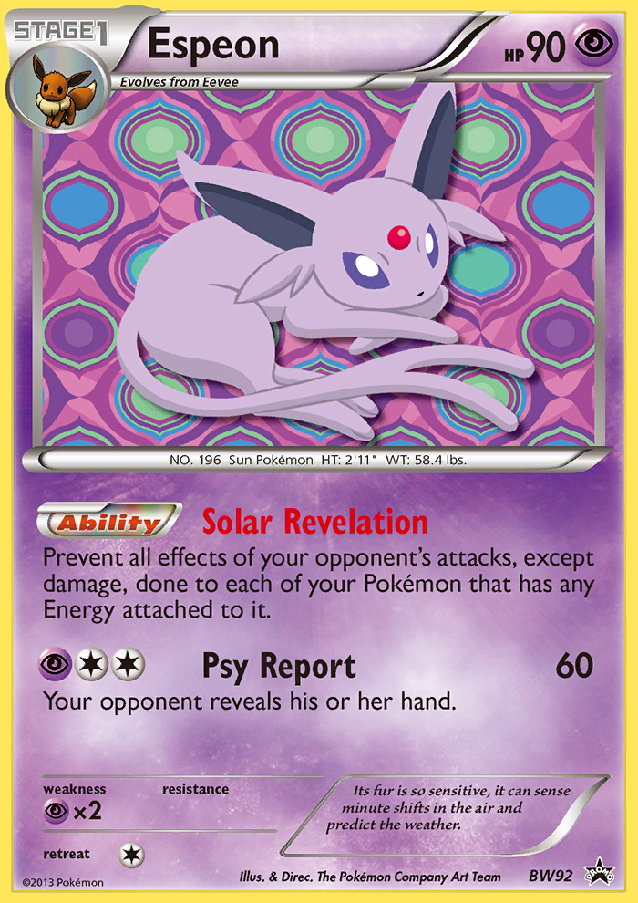 Espeon (BW92) [Black & White: Black Star Promos] | Exor Games New Glasgow