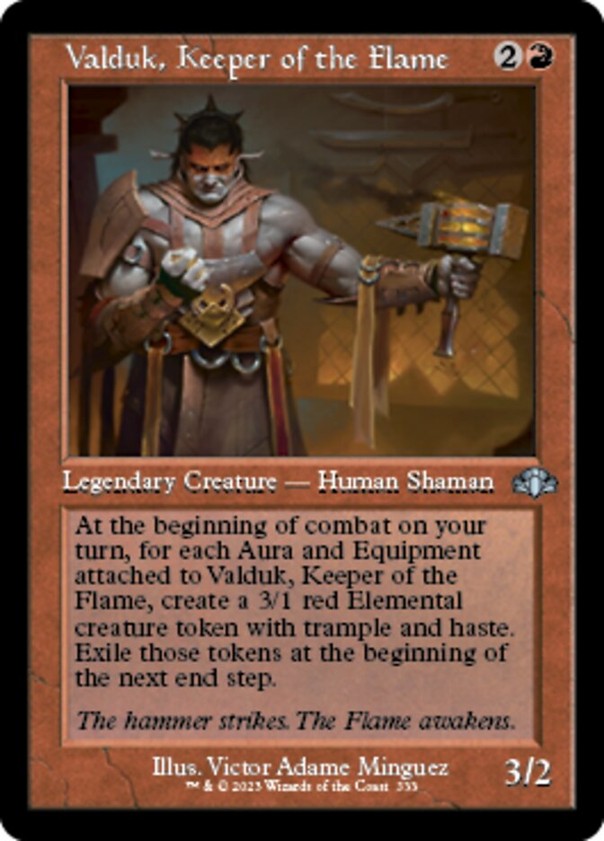 Valduk, Keeper of the Flame (Retro) [Dominaria Remastered] | Exor Games New Glasgow