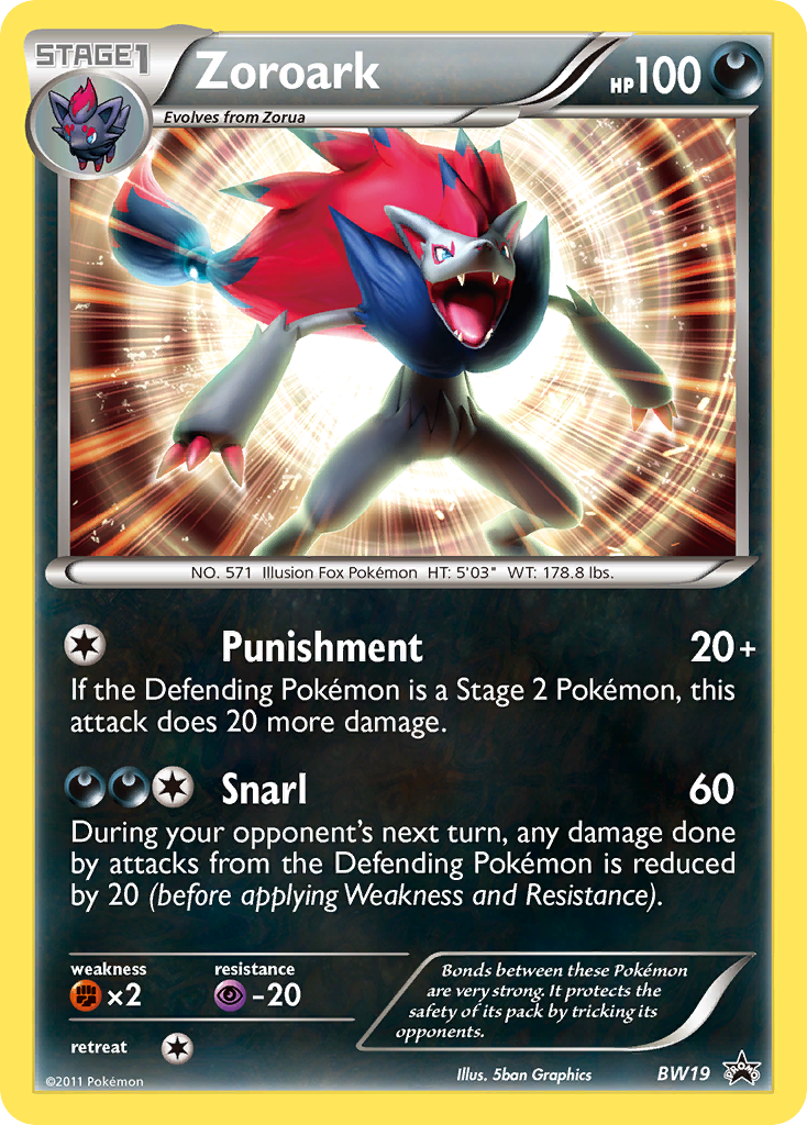 Zoroark (BW19) [Black & White: Black Star Promos] | Exor Games New Glasgow