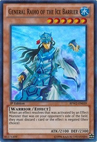 General Raiho of the Ice Barrier [BPW2-EN039] Super Rare | Exor Games New Glasgow