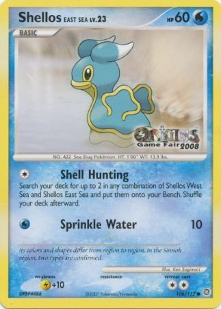 Shellos East Sea (106/132) (Origins Game Fair 2008) [Nintendo: Black Star Promos] | Exor Games New Glasgow