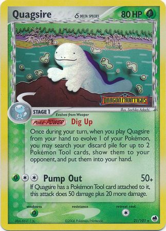 Quagsire (21/101) (Delta Species) (Stamped) [EX: Dragon Frontiers] | Exor Games New Glasgow