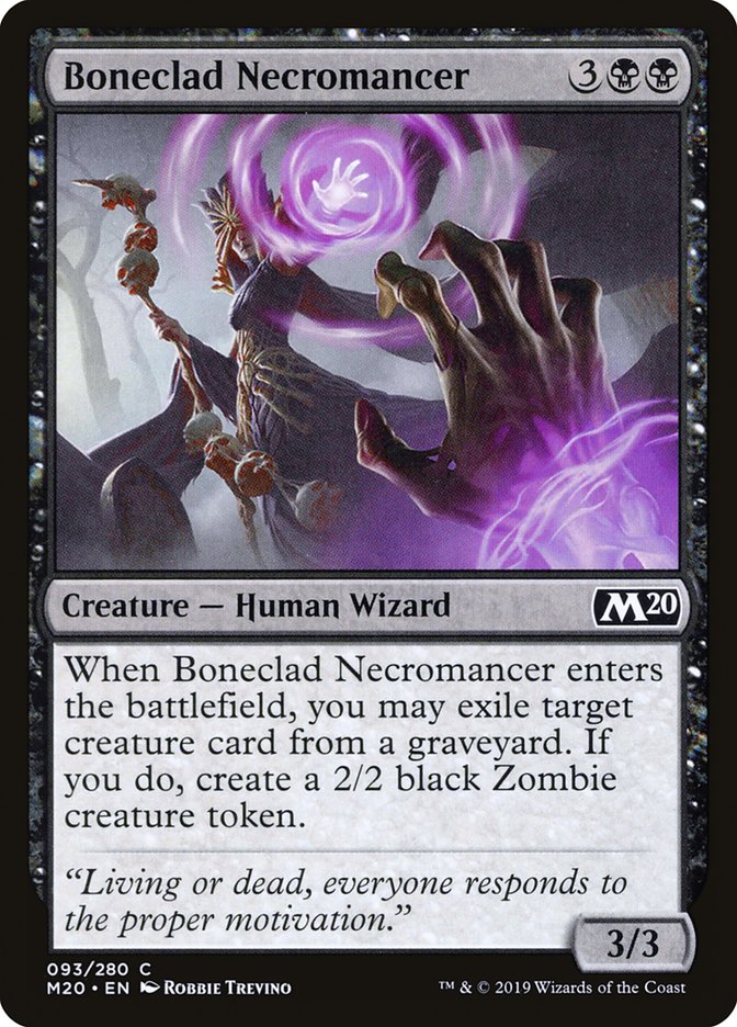 Boneclad Necromancer [Core Set 2020] | Exor Games New Glasgow