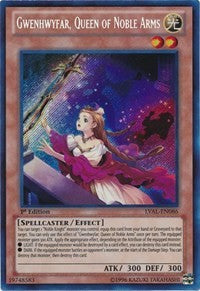 Gwenhwyfar, Queen of Noble Arms [LVAL-EN086] Secret Rare | Exor Games New Glasgow