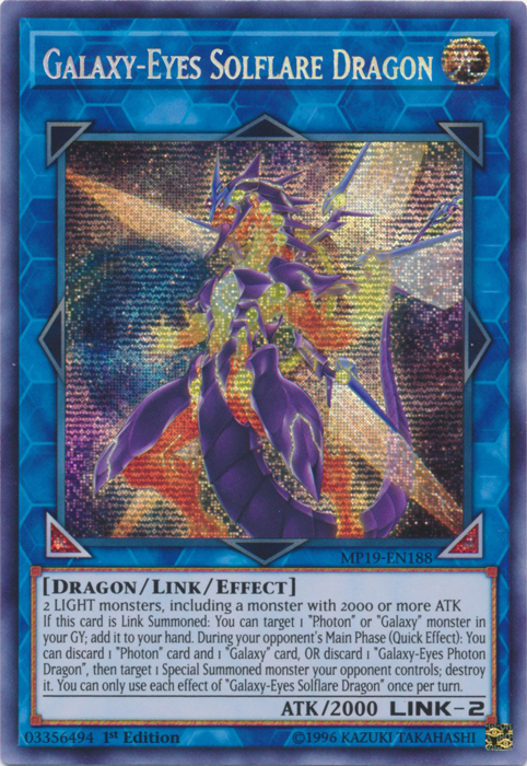 Galaxy-Eyes Solflare Dragon [MP19-EN188] Prismatic Secret Rare | Exor Games New Glasgow