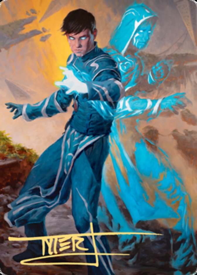 Jace, Mirror Mage 1 Art Card (Gold-Stamped Signature) [Zendikar Rising Art Series] | Exor Games New Glasgow