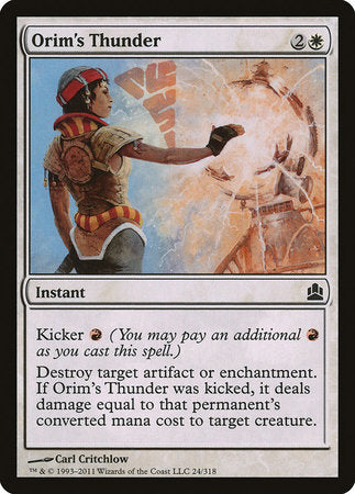 Orim's Thunder [Commander 2011] | Exor Games New Glasgow