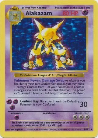 Alakazam (1/102) [Base Set Shadowless Unlimited] | Exor Games New Glasgow