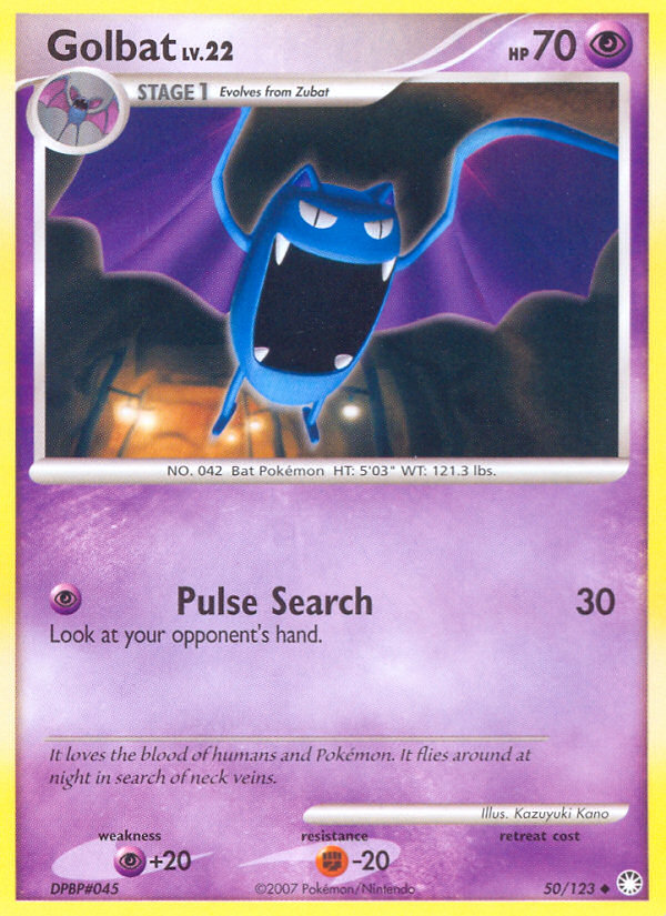 Golbat (50/123) [Diamond & Pearl: Mysterious Treasures] | Exor Games New Glasgow