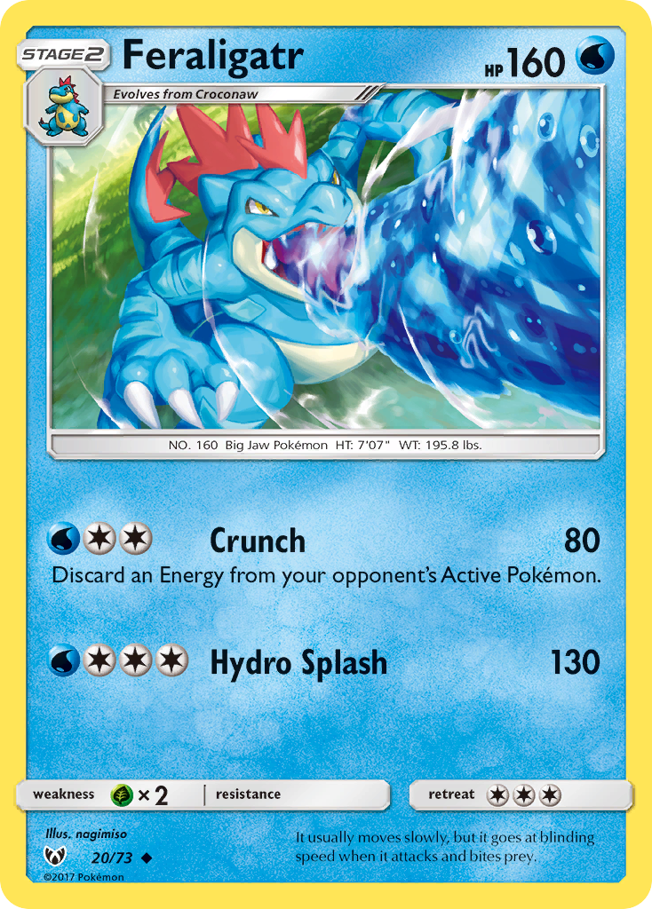 Feraligatr (20/73) [Sun & Moon: Shining Legends] | Exor Games New Glasgow