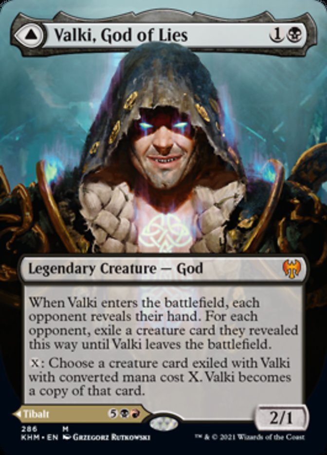 Valki, God of Lies // Tibalt, Cosmic Impostor (Borderless) [Kaldheim] | Exor Games New Glasgow