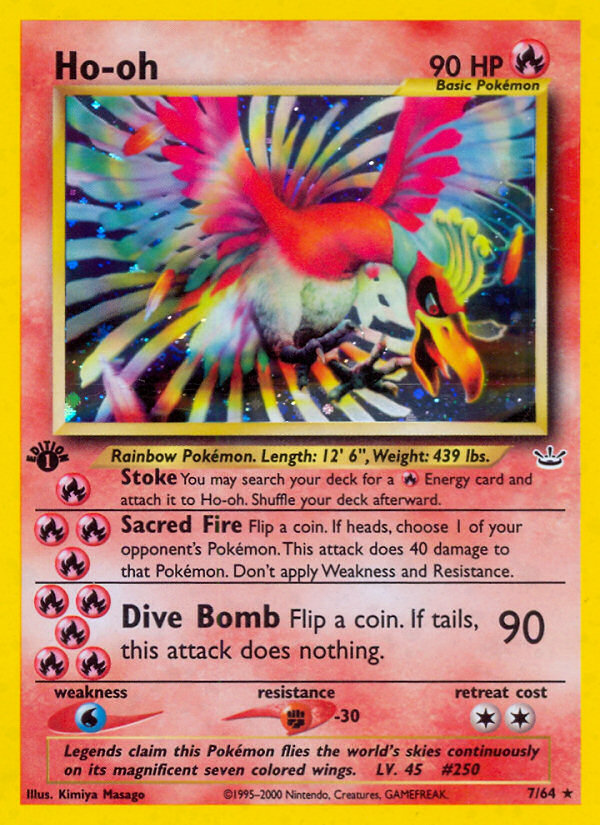 Ho-oh (7/64) [Neo Revelation 1st Edition] | Exor Games New Glasgow