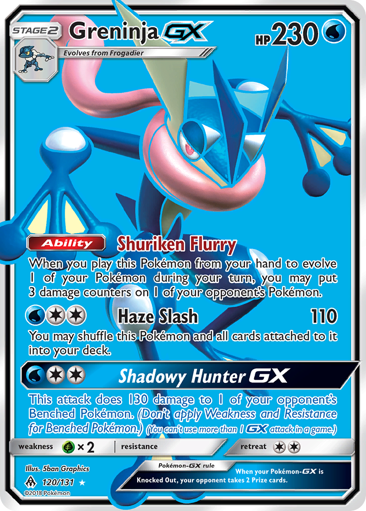 Greninja GX (120/131) [Sun & Moon: Forbidden Light] | Exor Games New Glasgow