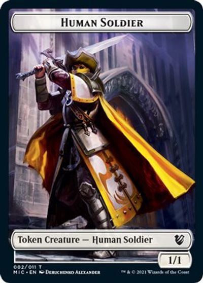 Eldrazi Spawn // Human Soldier Double-sided Token [Innistrad: Midnight Hunt Commander] | Exor Games New Glasgow