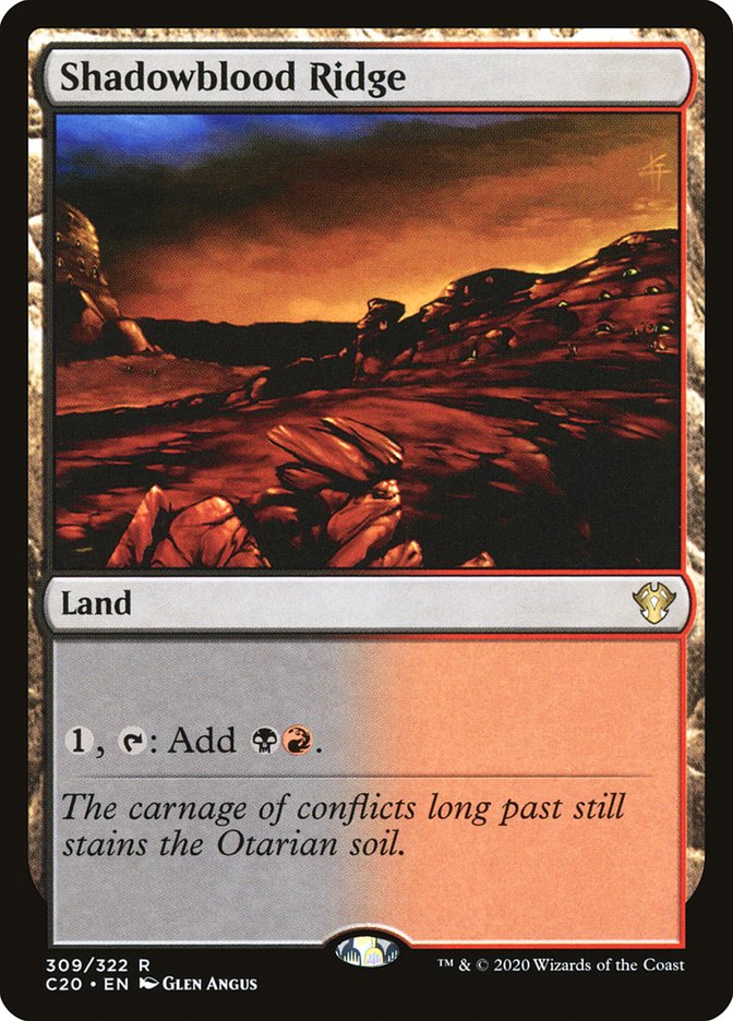 Shadowblood Ridge [Commander 2020] | Exor Games New Glasgow