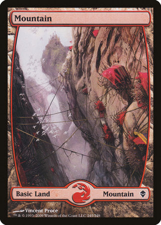 Mountain (245) - Full Art [Zendikar] | Exor Games New Glasgow