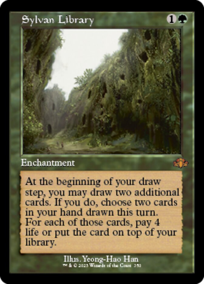 Sylvan Library (Retro) [Dominaria Remastered] | Exor Games New Glasgow