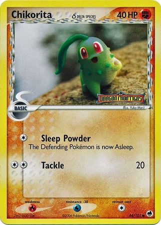 Chikorita (44/101) (Delta Species) (Stamped) [EX: Dragon Frontiers] | Exor Games New Glasgow