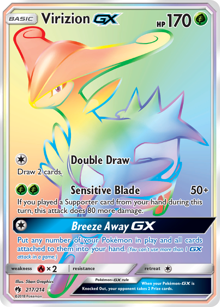 Virizion GX (217/214) [Sun & Moon: Lost Thunder] | Exor Games New Glasgow