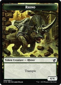 Rhino // Egg Double-sided Token [Commander 2019 Tokens] | Exor Games New Glasgow