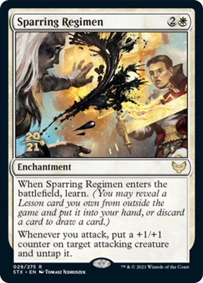 Sparring Regimen [Strixhaven: School of Mages Prerelease Promos] | Exor Games New Glasgow