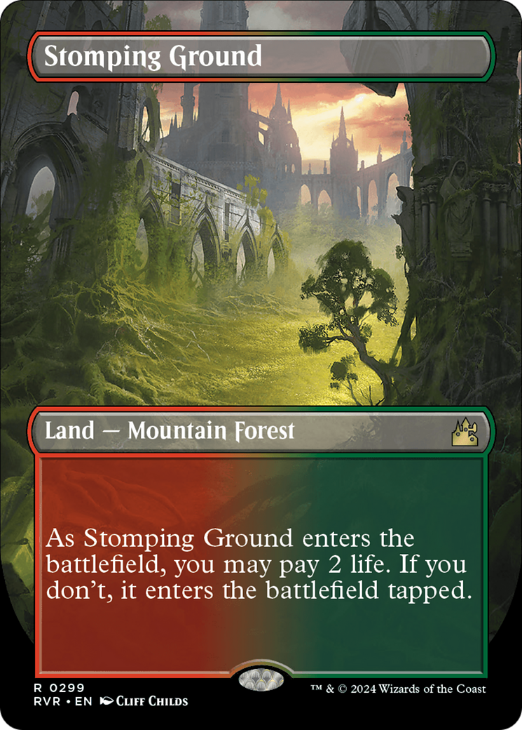 Stomping Ground (Borderless) [Ravnica Remastered] | Exor Games New Glasgow