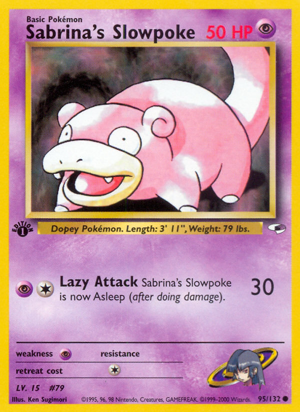 Sabrina's Slowpoke (95/132) [Gym Heroes 1st Edition] | Exor Games New Glasgow