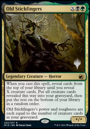 Old Stickfingers (Promo Pack) [Innistrad: Midnight Hunt Promos] | Exor Games New Glasgow