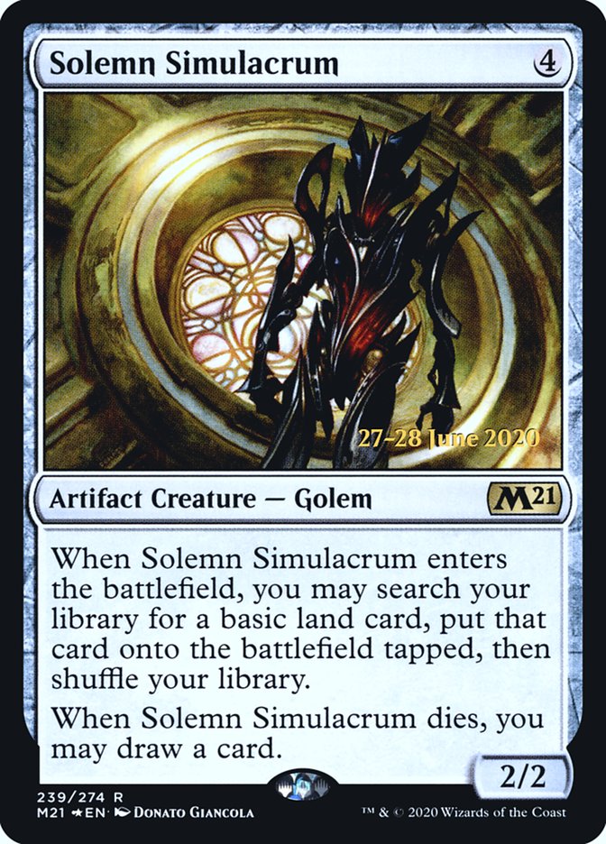 Solemn Simulacrum  [Core Set 2021 Prerelease Promos] | Exor Games New Glasgow