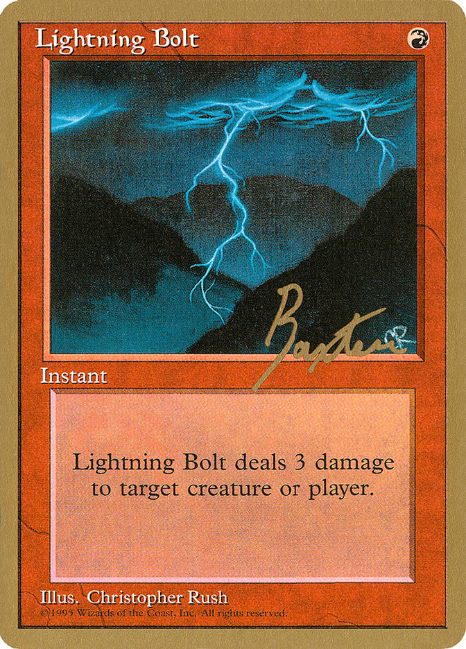 Lightning Bolt (George Baxter) [Pro Tour Collector Set] | Exor Games New Glasgow