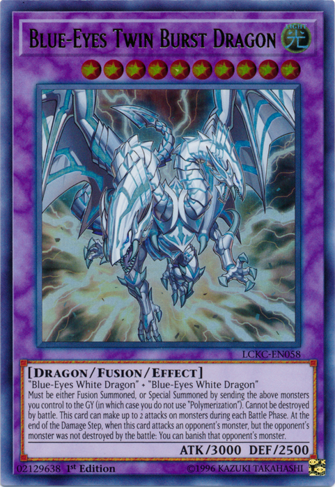 Blue-Eyes Twin Burst Dragon [LCKC-EN058] Ultra Rare | Exor Games New Glasgow