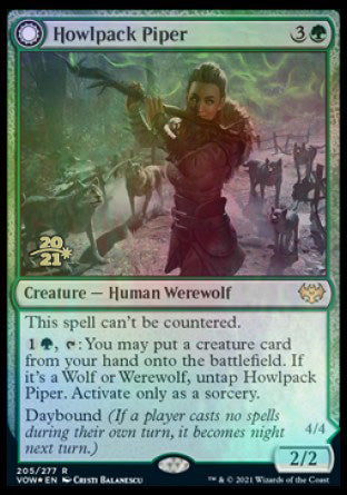 Howlpack Piper // Wildsong Howler [Innistrad: Crimson Vow Prerelease Promos] | Exor Games New Glasgow