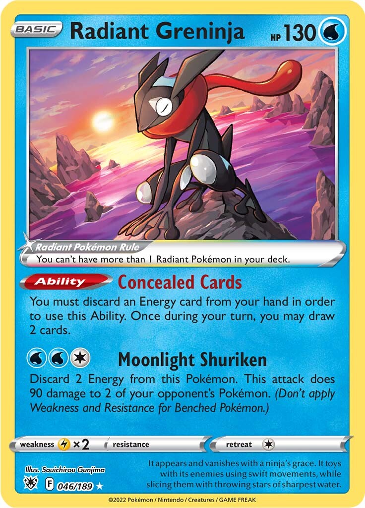 Radiant Greninja (046/189) [Sword & Shield: Astral Radiance] | Exor Games New Glasgow