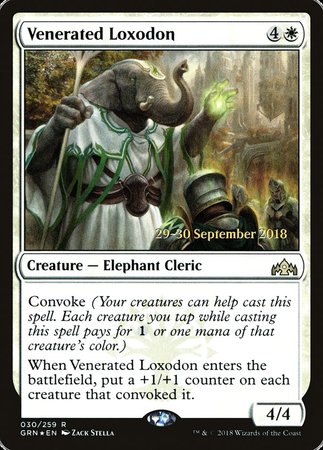 Venerated Loxodon [Guilds of Ravnica Promos] | Exor Games New Glasgow