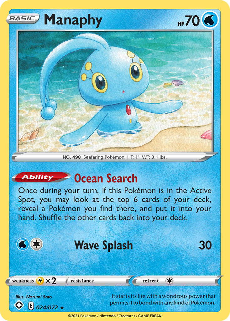 Manaphy (024/072) [Sword & Shield: Shining Fates] | Exor Games New Glasgow