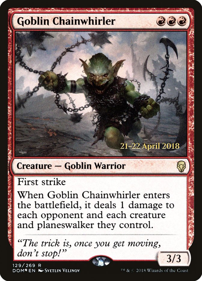 Goblin Chainwhirler  [Dominaria Prerelease Promos] | Exor Games New Glasgow