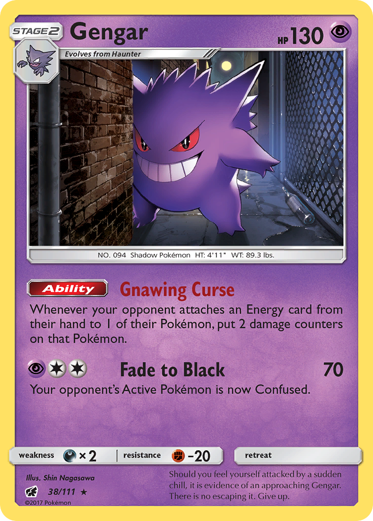 Gengar (38/111) [Sun & Moon: Crimson Invasion] | Exor Games New Glasgow