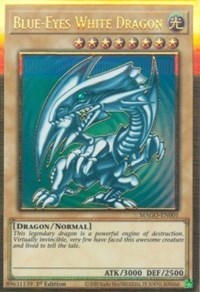 Blue-Eyes White Dragon [MAGO-EN001] Gold Rare | Exor Games New Glasgow