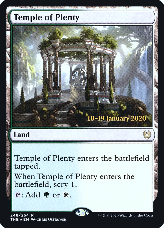 Temple of Plenty [Theros Beyond Death Prerelease Promos] | Exor Games New Glasgow