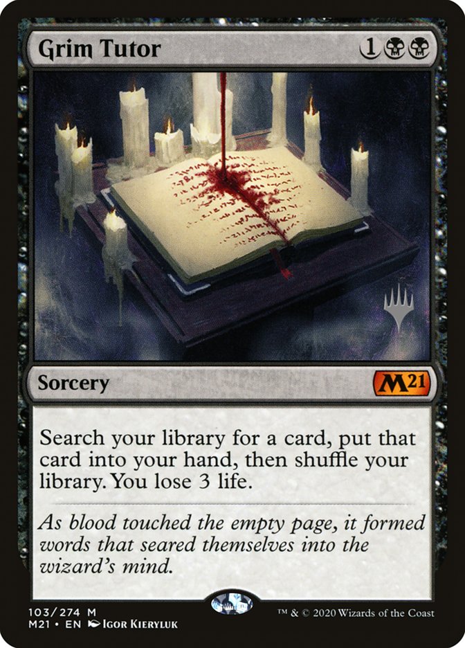 Grim Tutor (Promo Pack) [Core Set 2021 Promos] | Exor Games New Glasgow