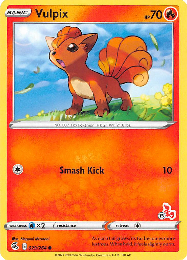 Vulpix (029/264) (Cinderace Stamp #13) [Battle Academy 2022] | Exor Games New Glasgow