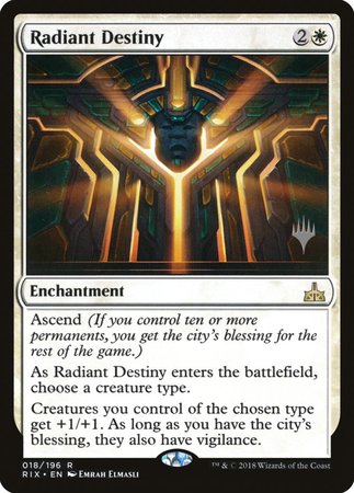 Radiant Destiny [Rivals of Ixalan Promos] | Exor Games New Glasgow